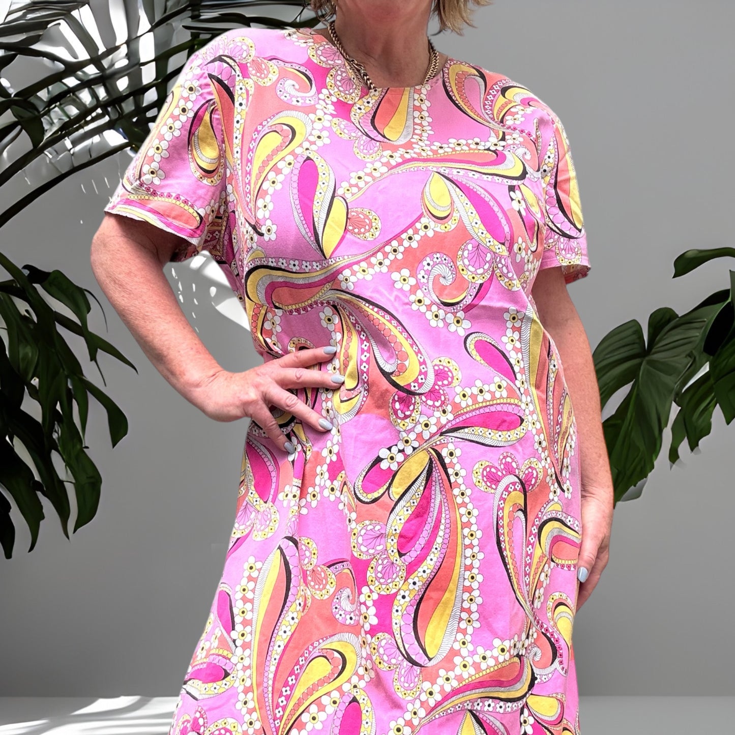 Donna Retro Paisley Dress Size 16