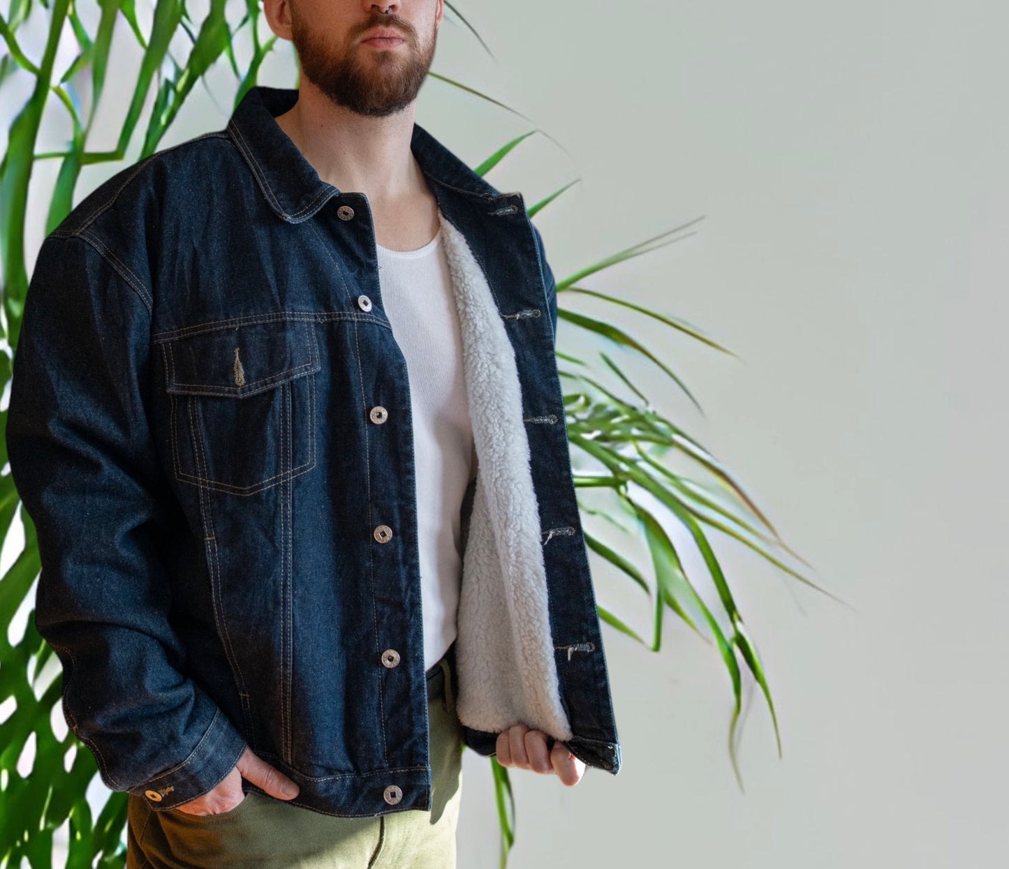 Texas Tuff Denim Jacket Size L-XL