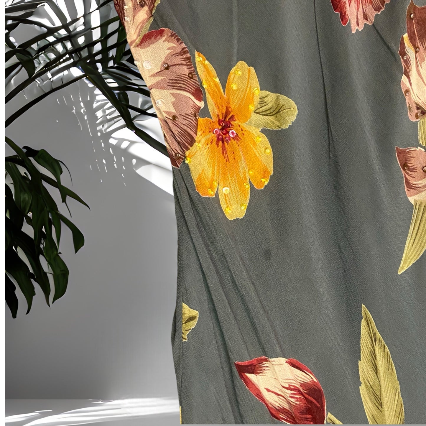 Hibiscus Bias Cut Dress Size 12 -14