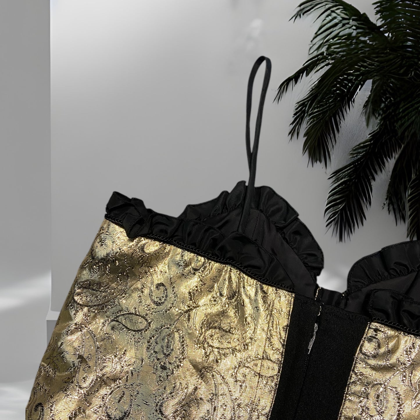 The Ultimate 'It Girl' Gold Corset Top Size 12