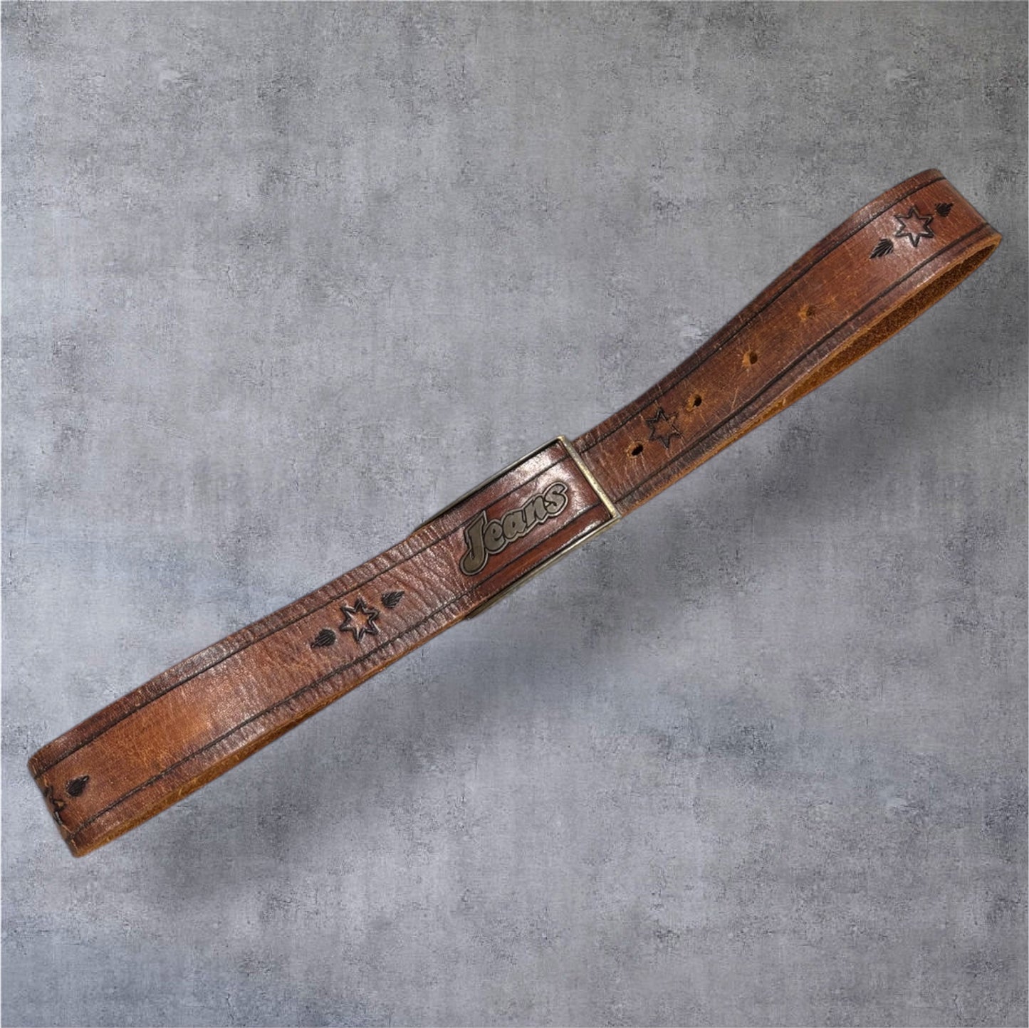 Jessica Leather “Jeans” Brown Belt Size Small