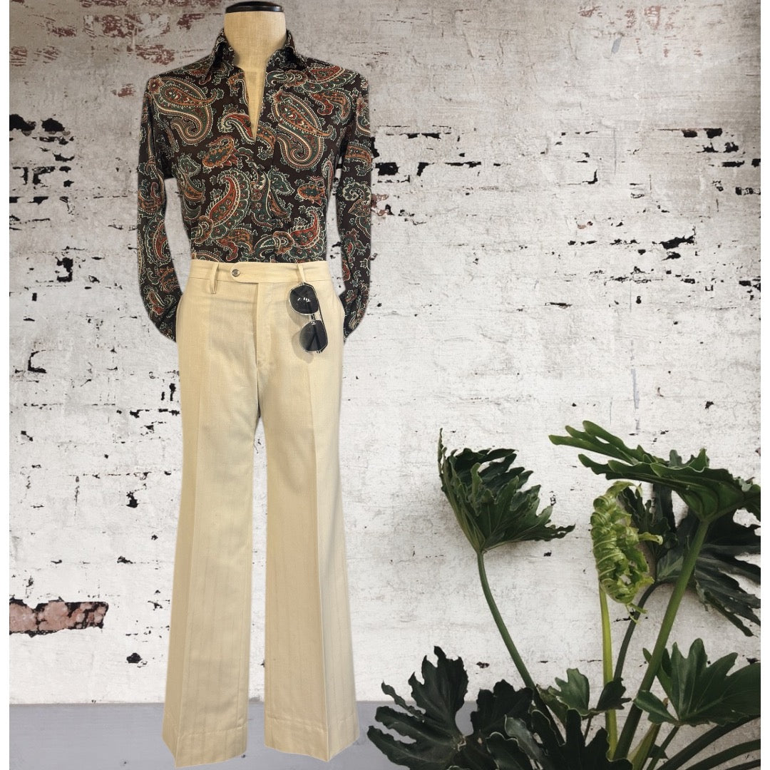 70's paisley shirt Size S