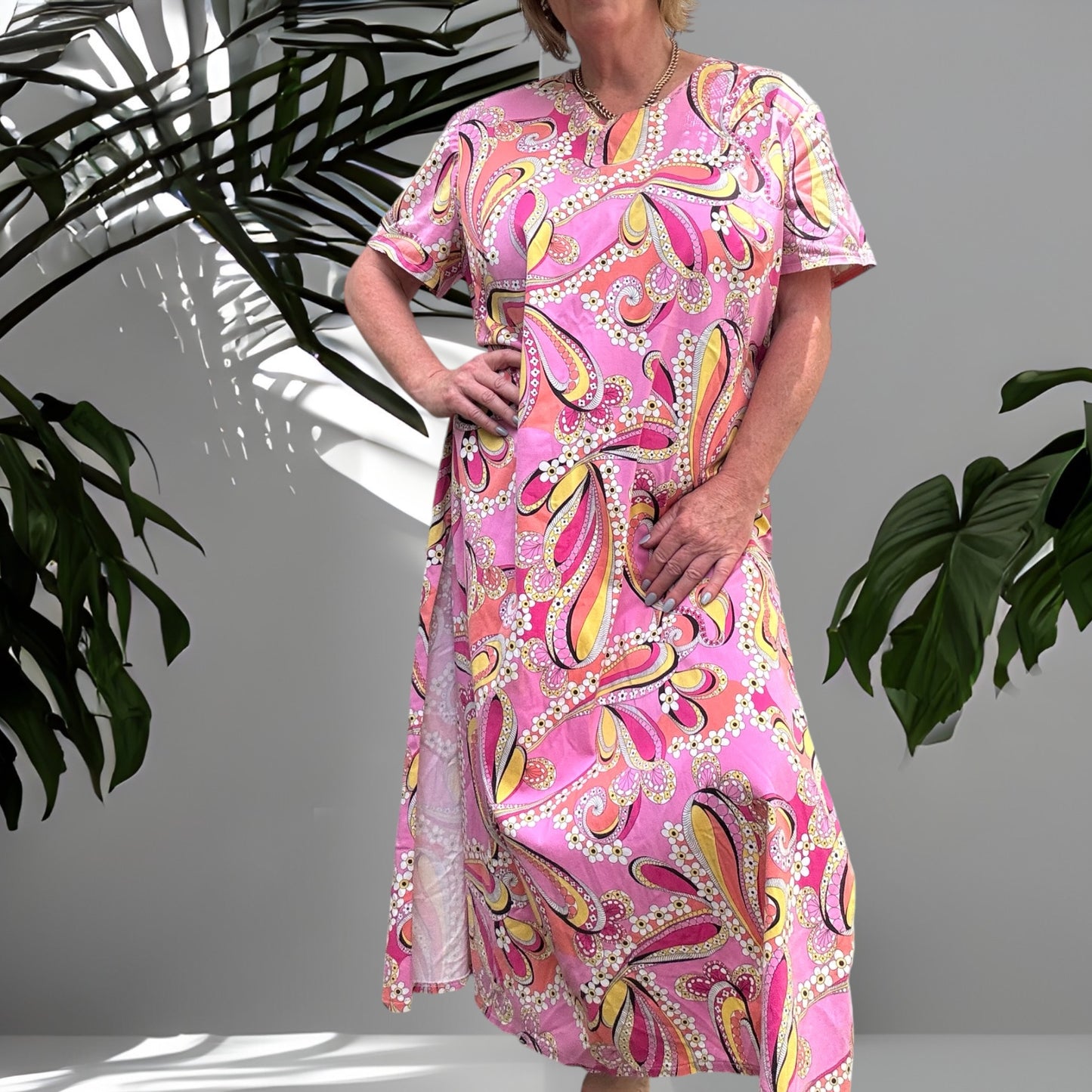 Donna Retro Paisley Dress Size 16
