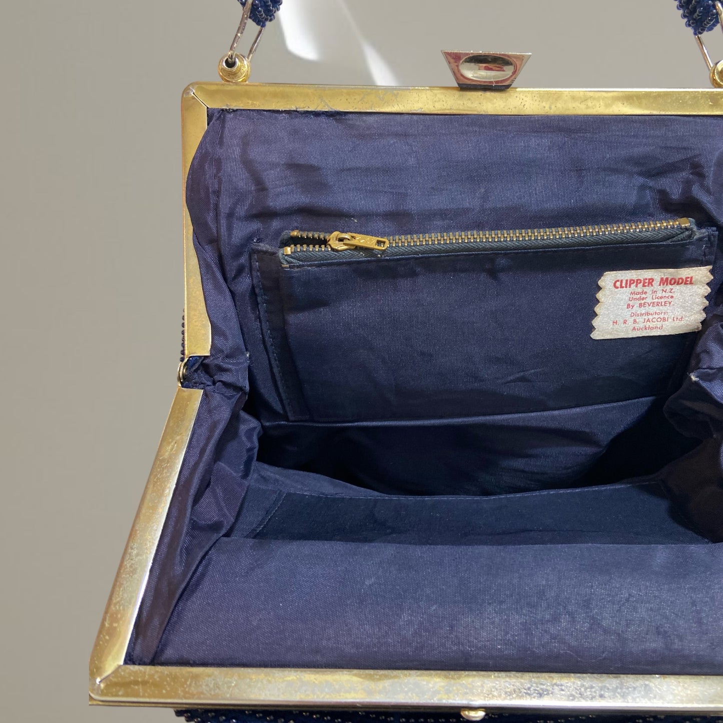 Clipper Vintage Beaded Handbag.