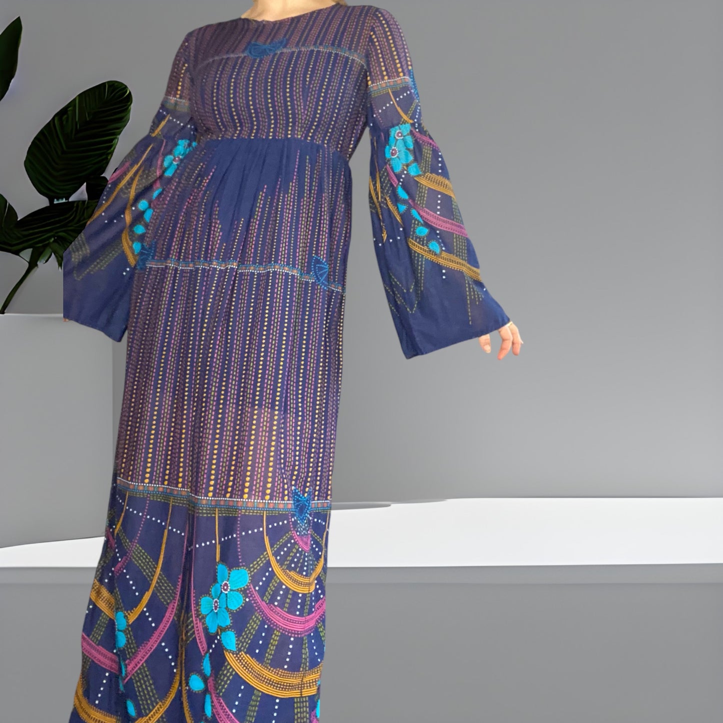 Jimmini 70's Cotton Maxi Dress Size 8