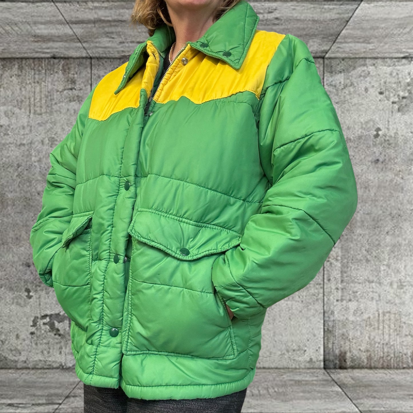 Jim Hopper Green Puffer Jacket Size M/12