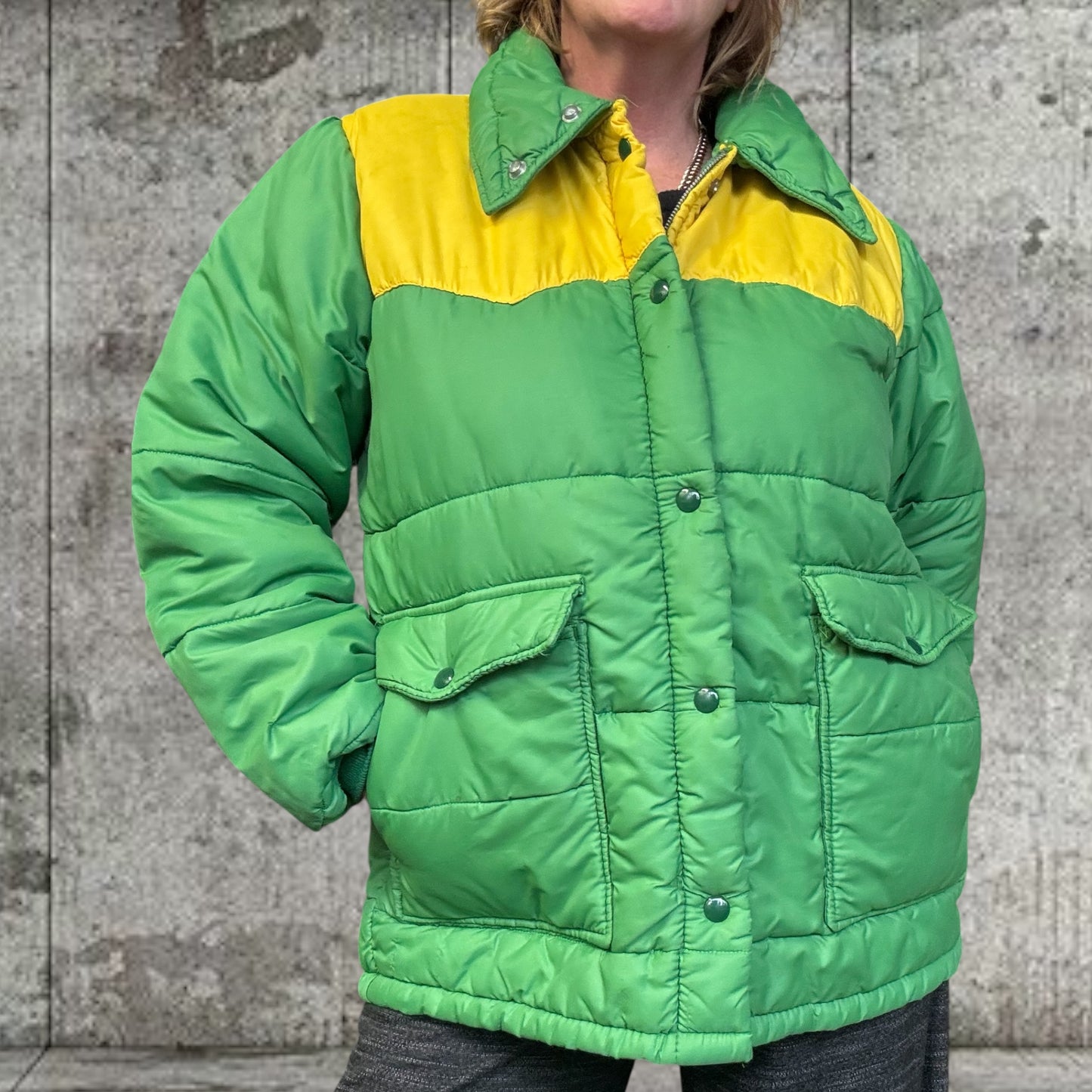 Jim Hopper Green Puffer Jacket Size M/12