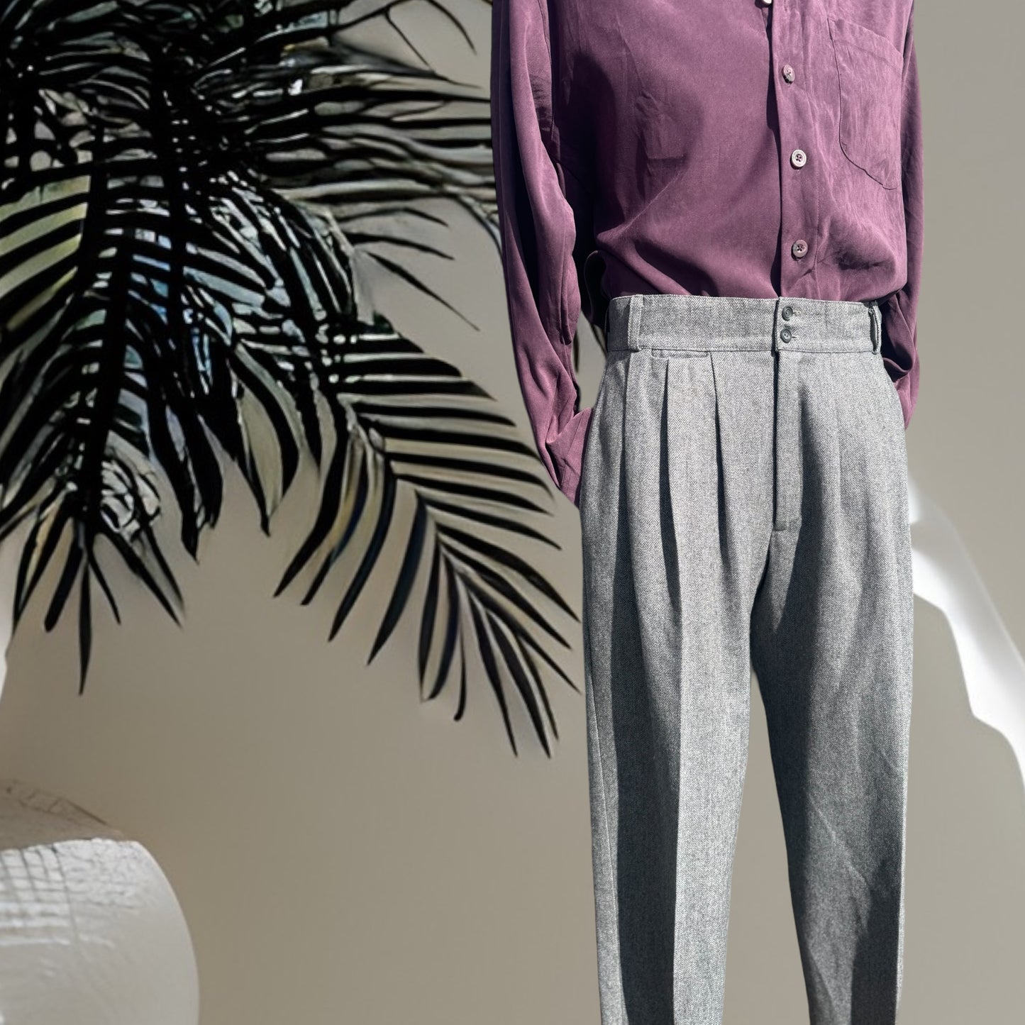 Mazzoni Wool Blend Trousers Size 32