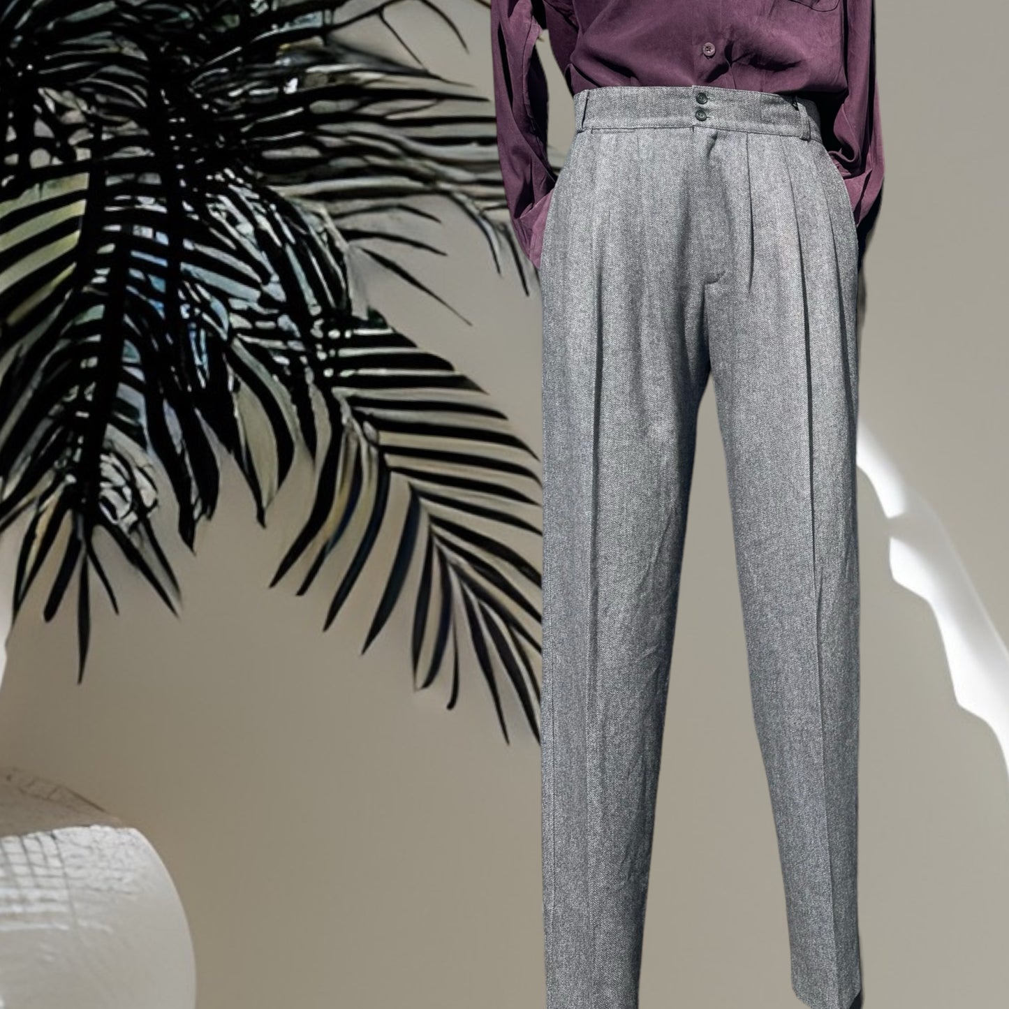 Mazzoni Wool Blend Trousers Size 32