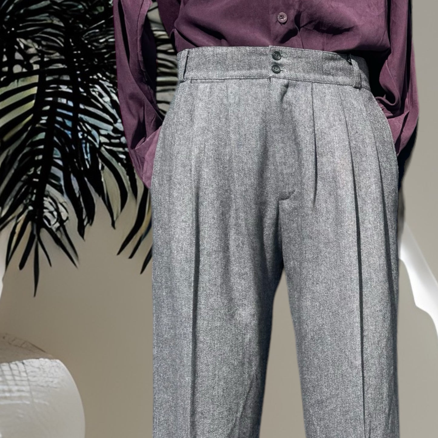 Mazzoni Wool Blend Trousers Size 32