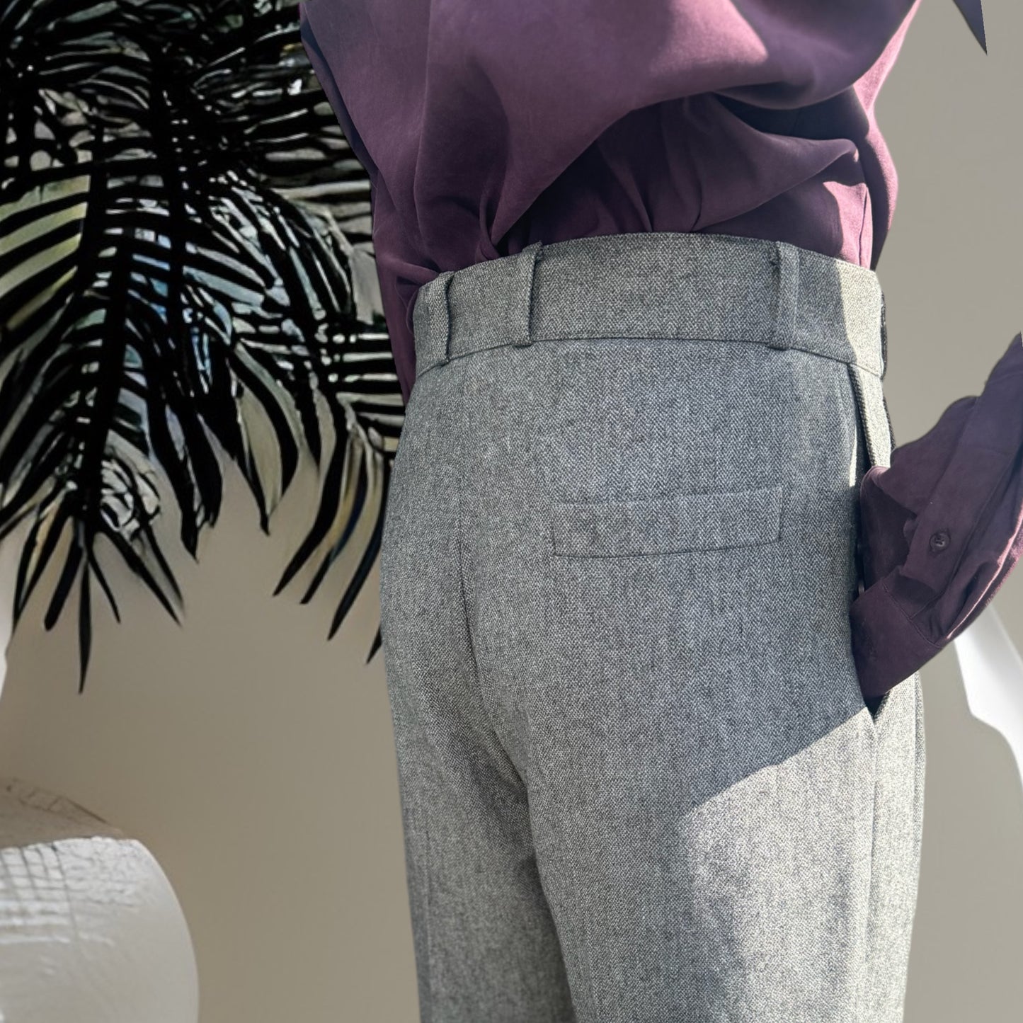 Mazzoni Wool Blend Trousers Size 32