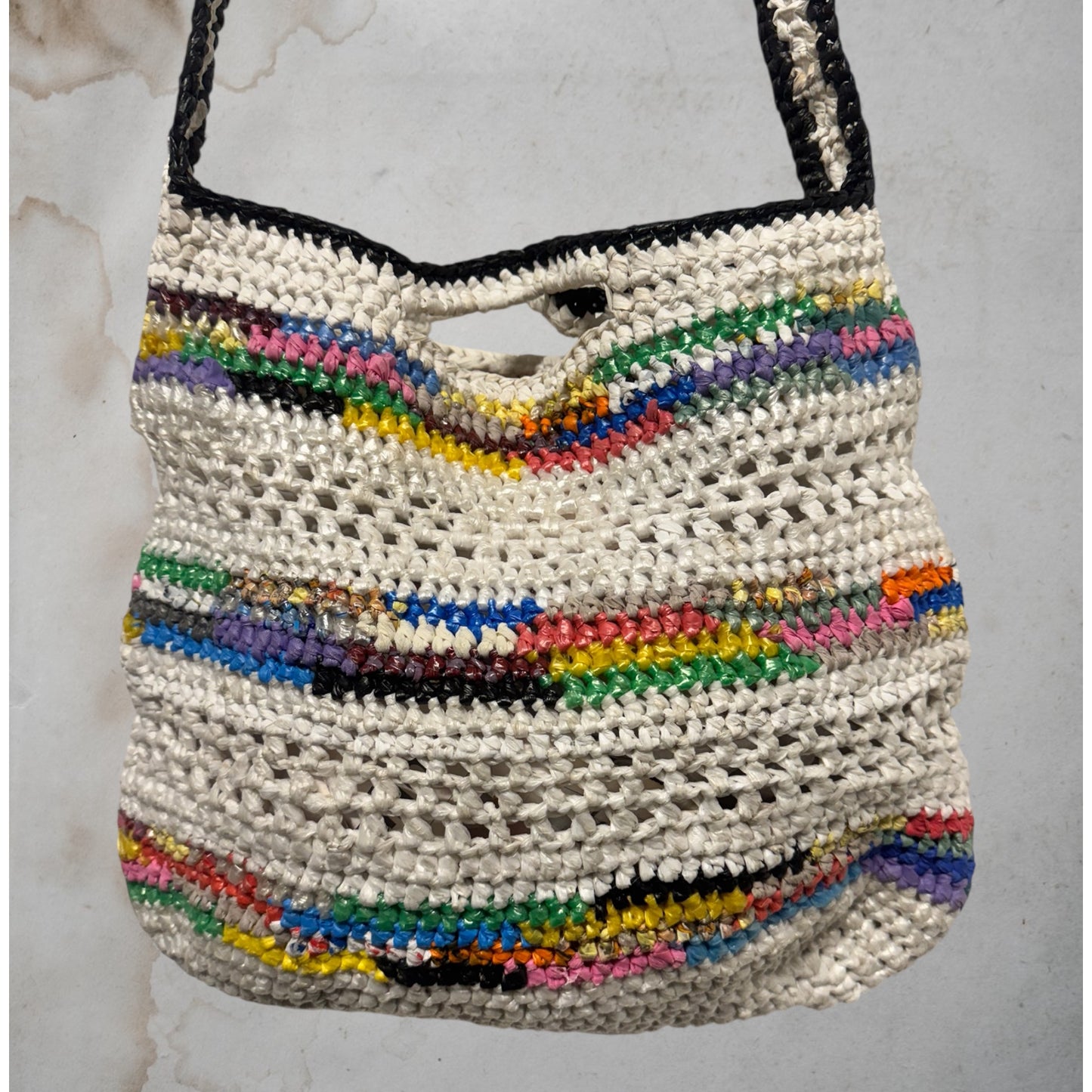 Rainbow Crochet bag Size M