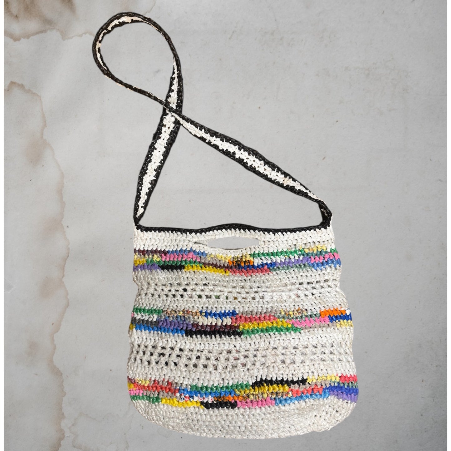 Rainbow Crochet bag Size M
