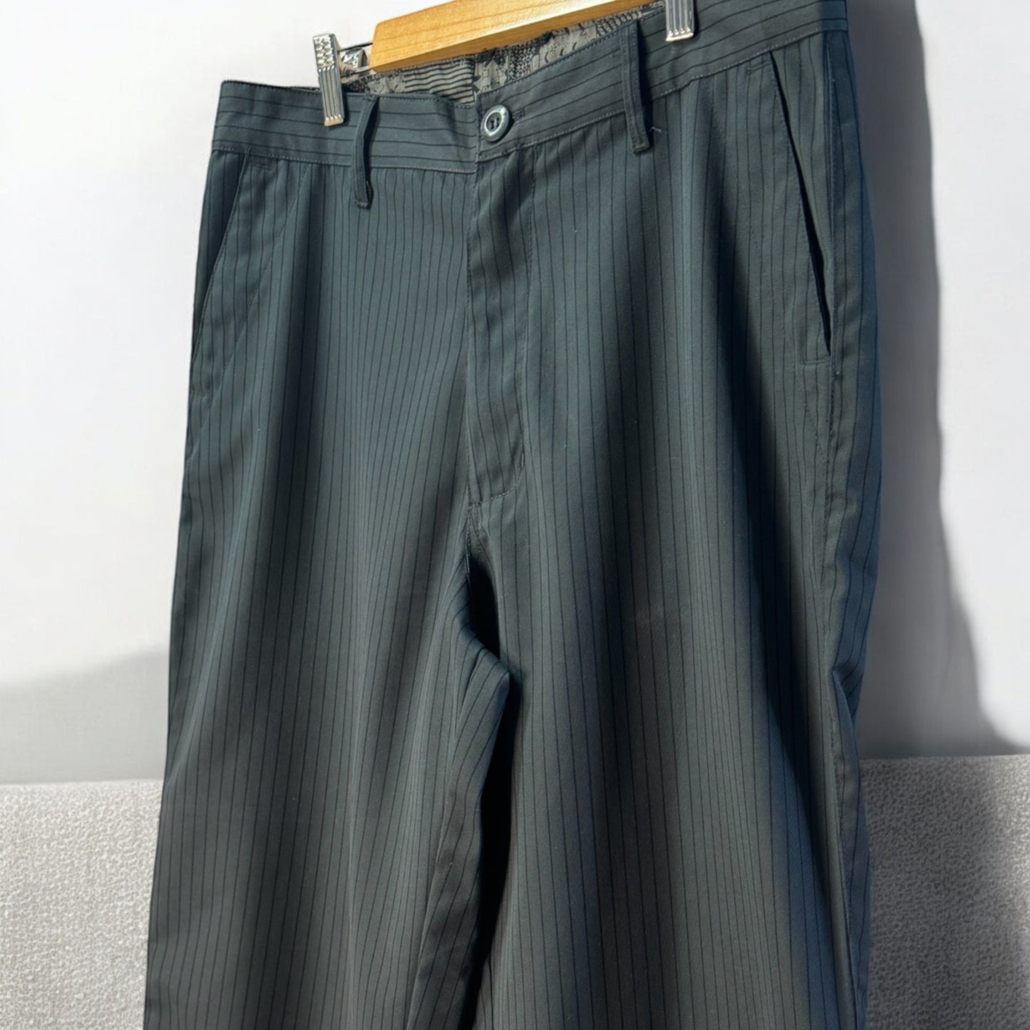 Grey Stripe Pants Size 34
