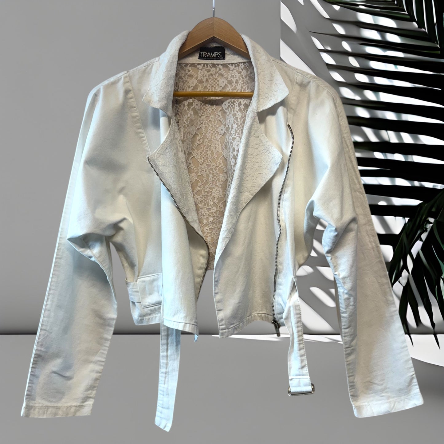 Tramps White Cropped Lace Jacket