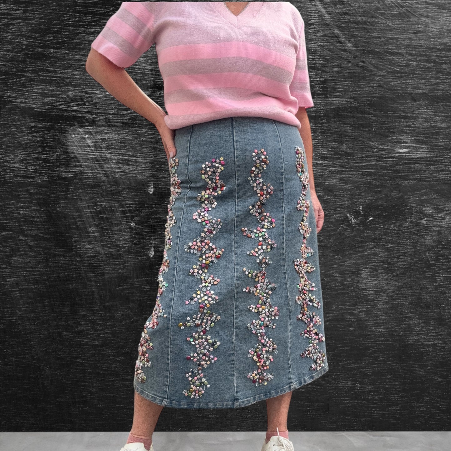 Denim Midi Skirt
