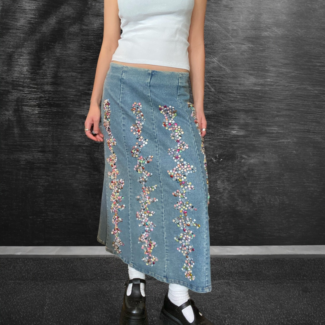 Denim Midi Skirt