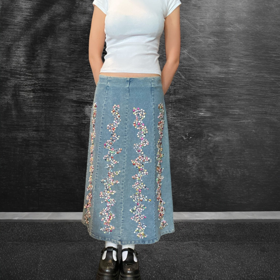 Denim Midi Skirt