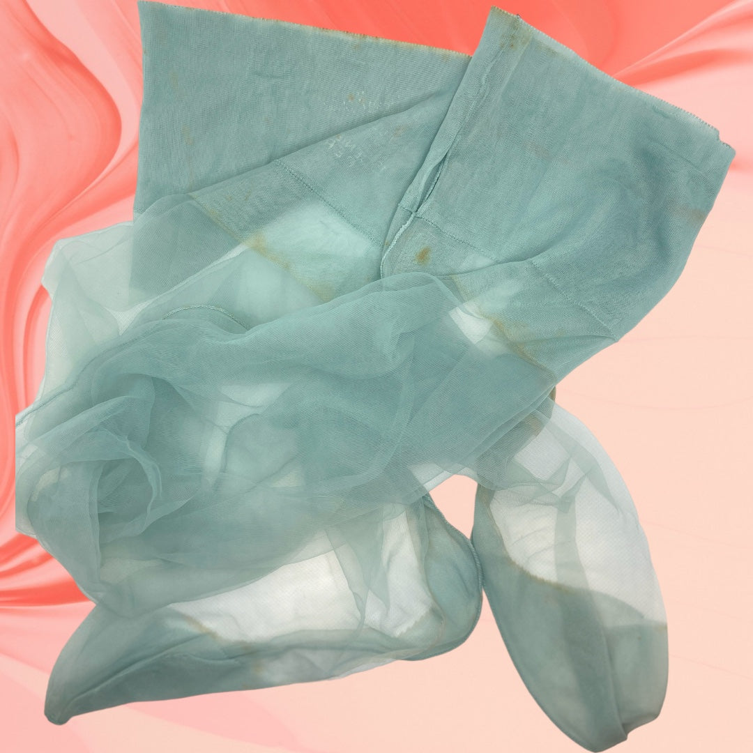 Beau Monde Full Fashion Blue Nylon Stockings Size small