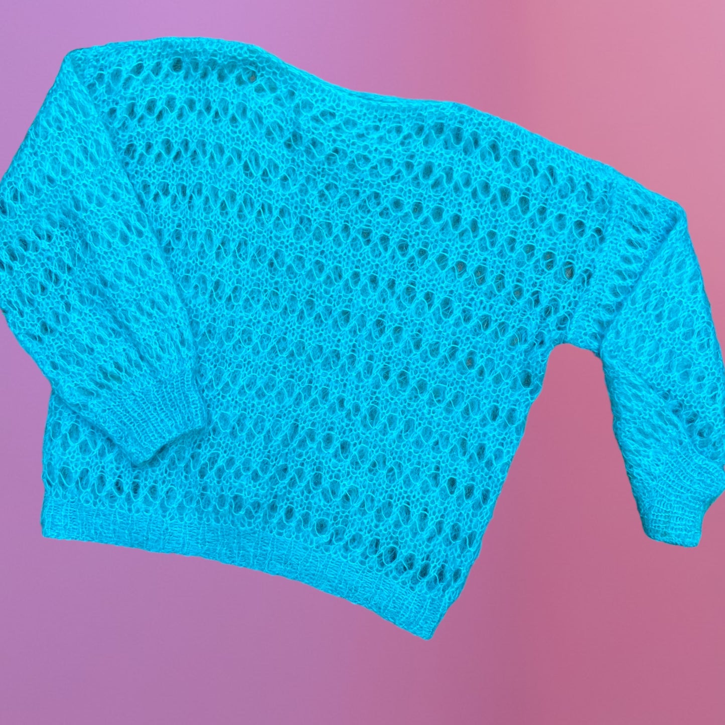 Quintrell Aqua Handknit Jumper Size Large