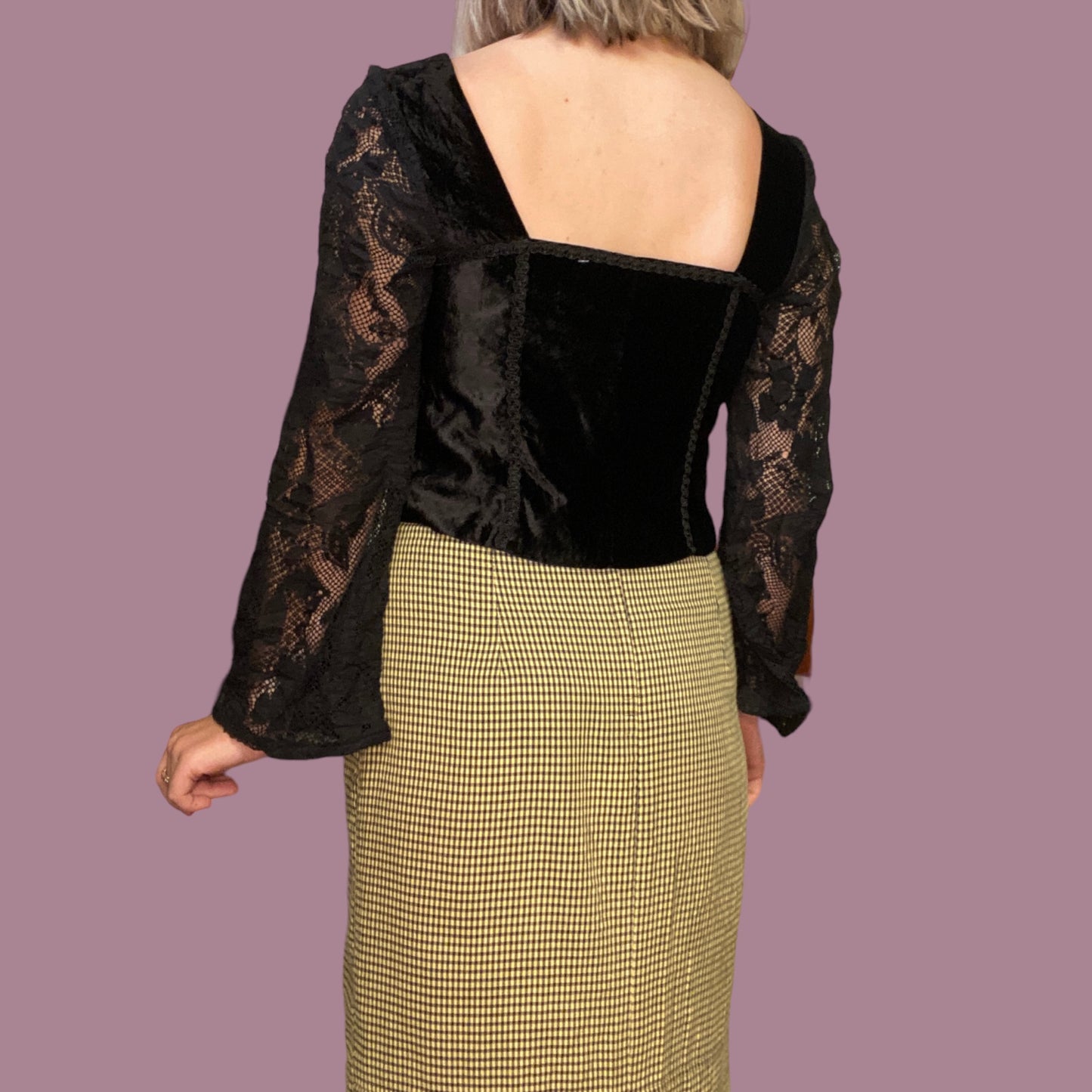 Geraldine Velvet crop Size 10/12