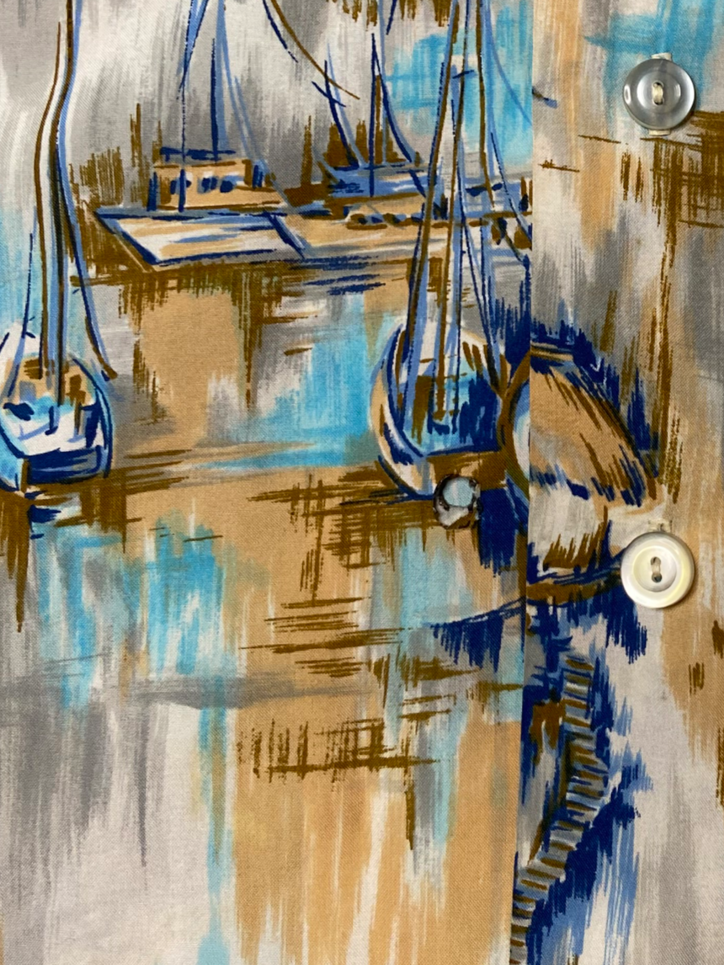 Geoff Water Colour Boat Shirt Small