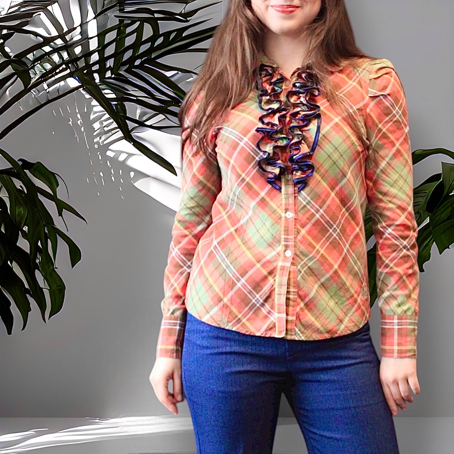 Stella Tartan Blouse Size S size 8