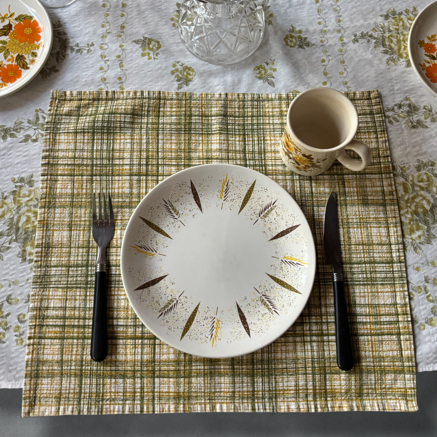 Brooklyn Rectangular Placemat /Napkins Set x5