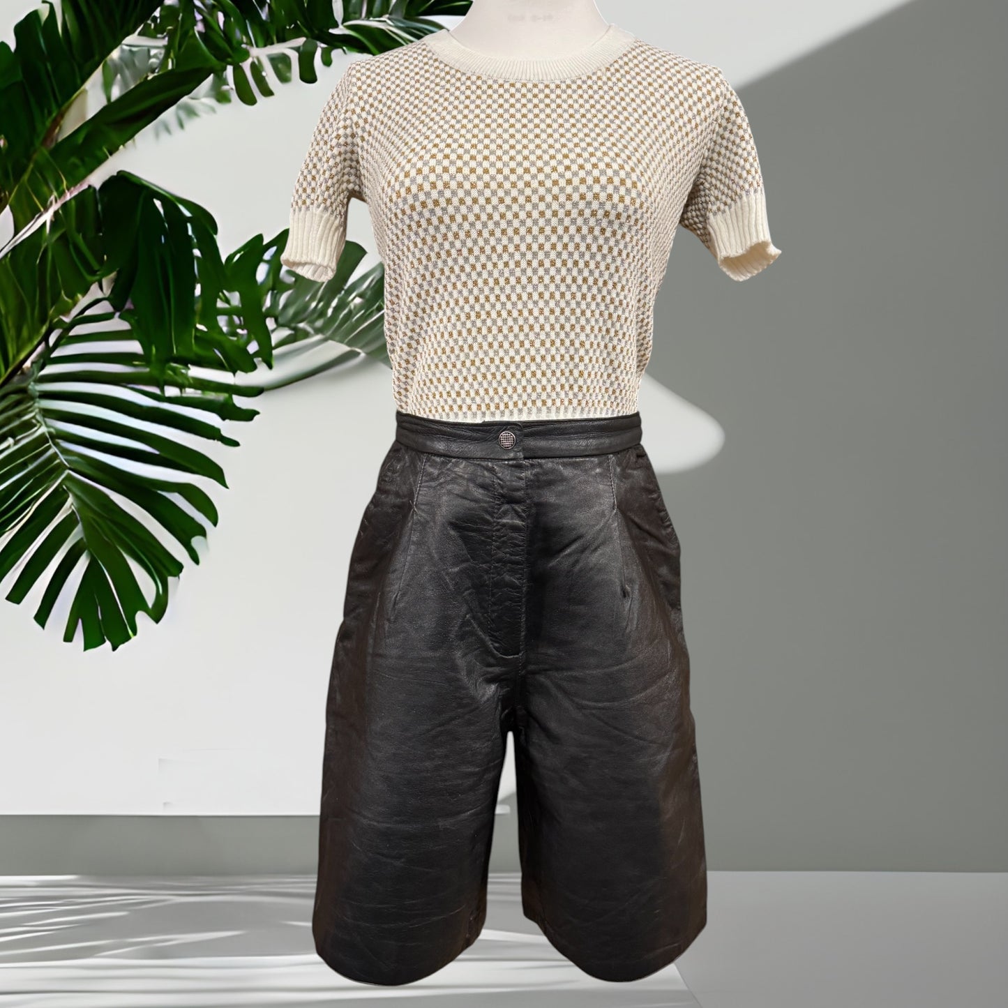Street Style Leather Shorts Size 10