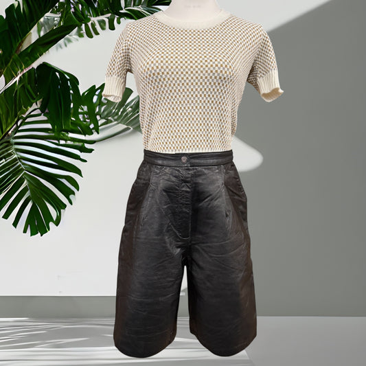 Street Style Leather Shorts Size 10