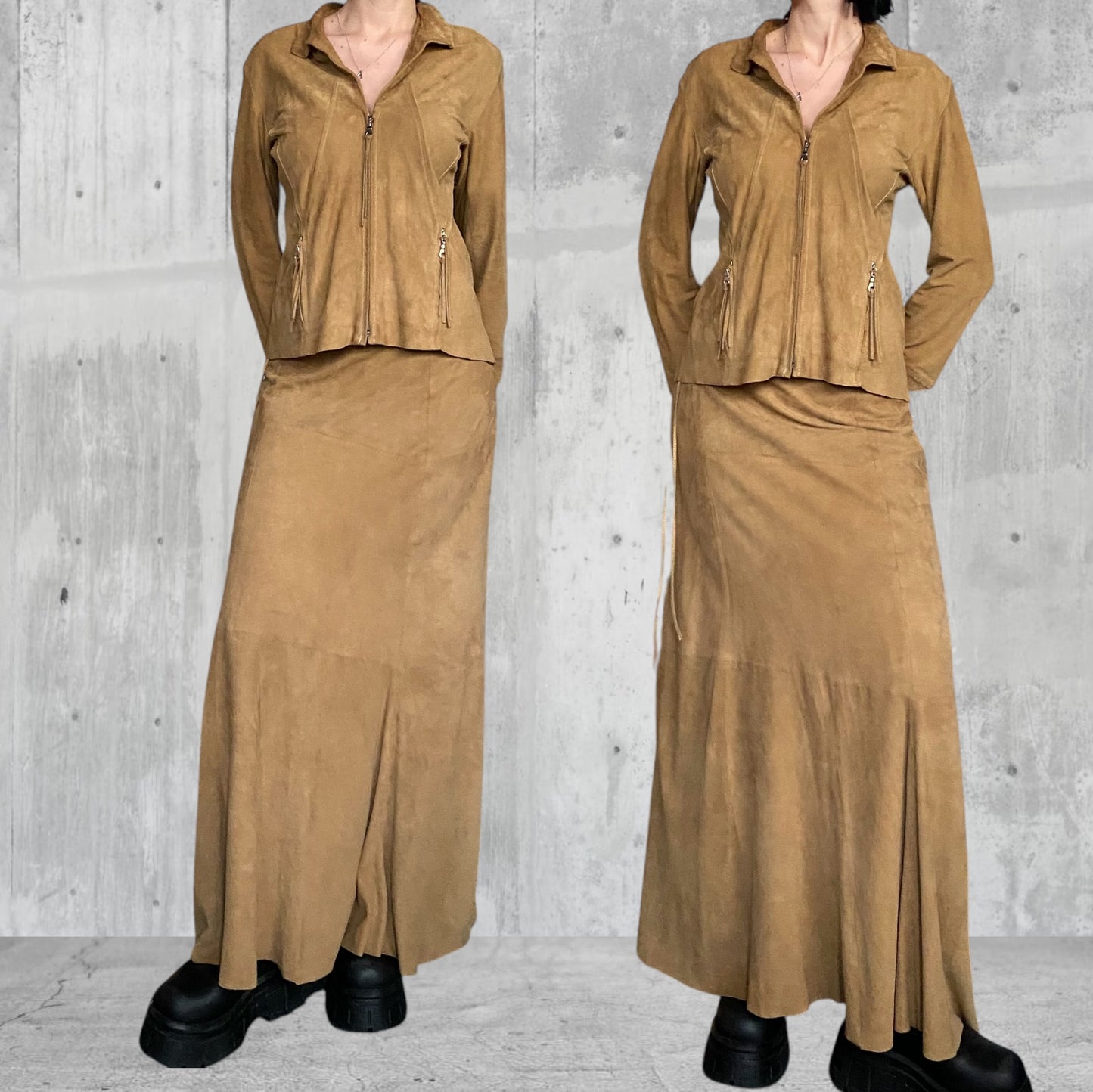 Indiana Suede Skirt Set Size 10 - 12