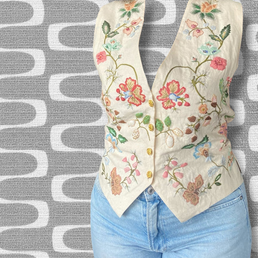 Kimberly Floral Vest Size 14/16