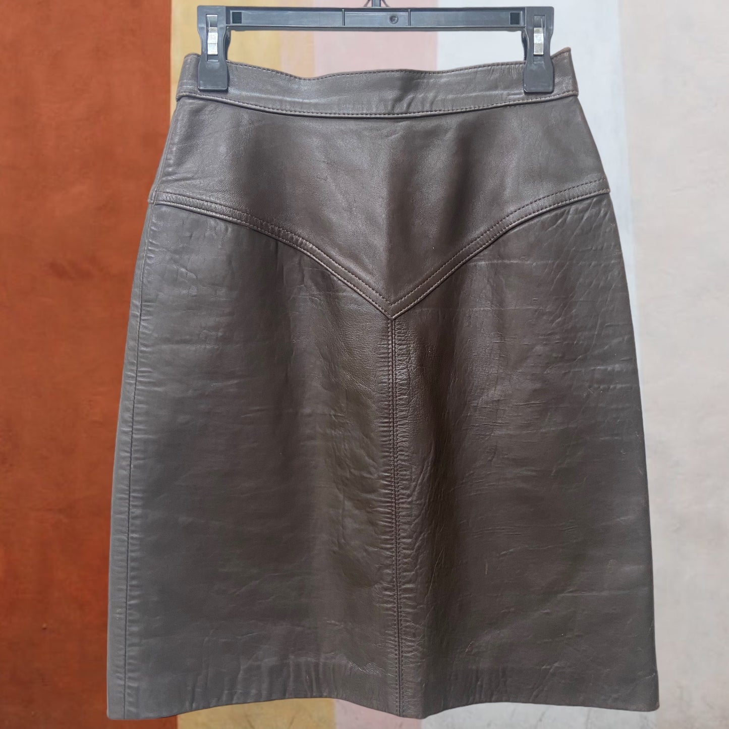 Giradelli Leather Skirt Size 12i