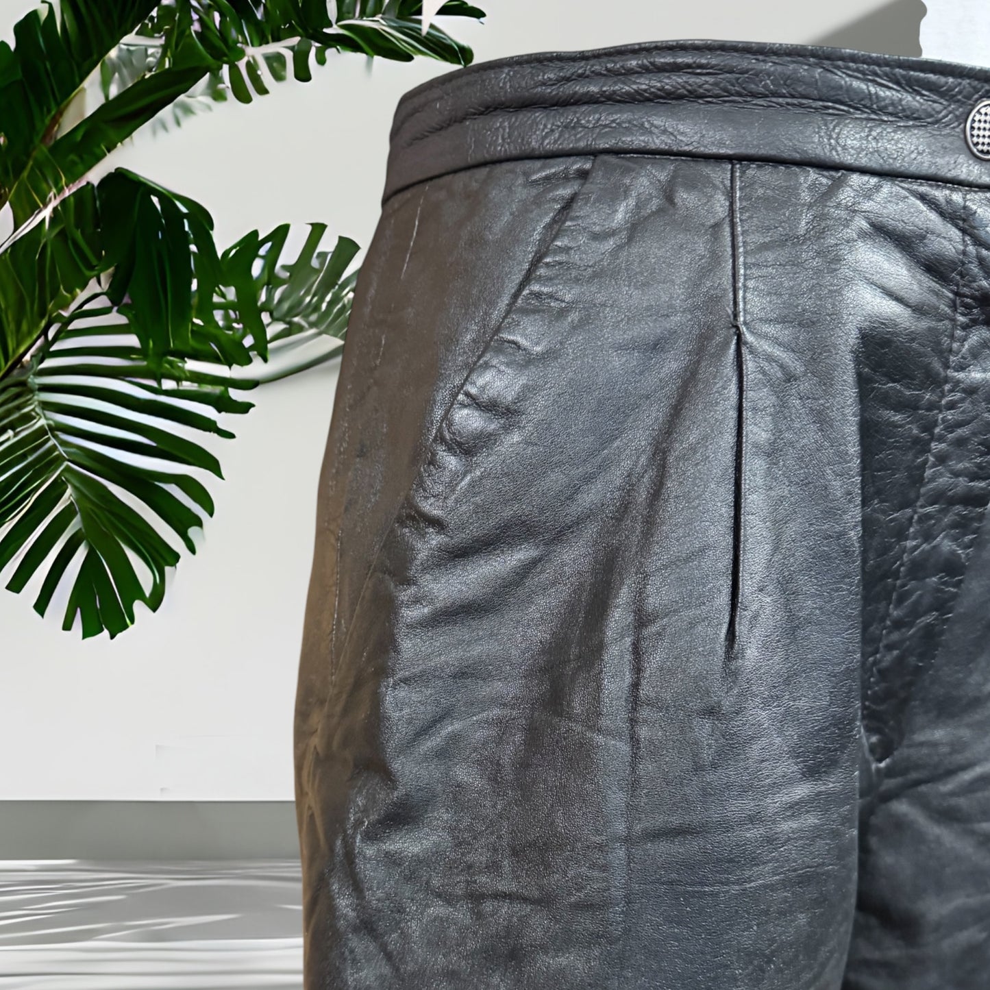 Street Style Leather Shorts Size 10