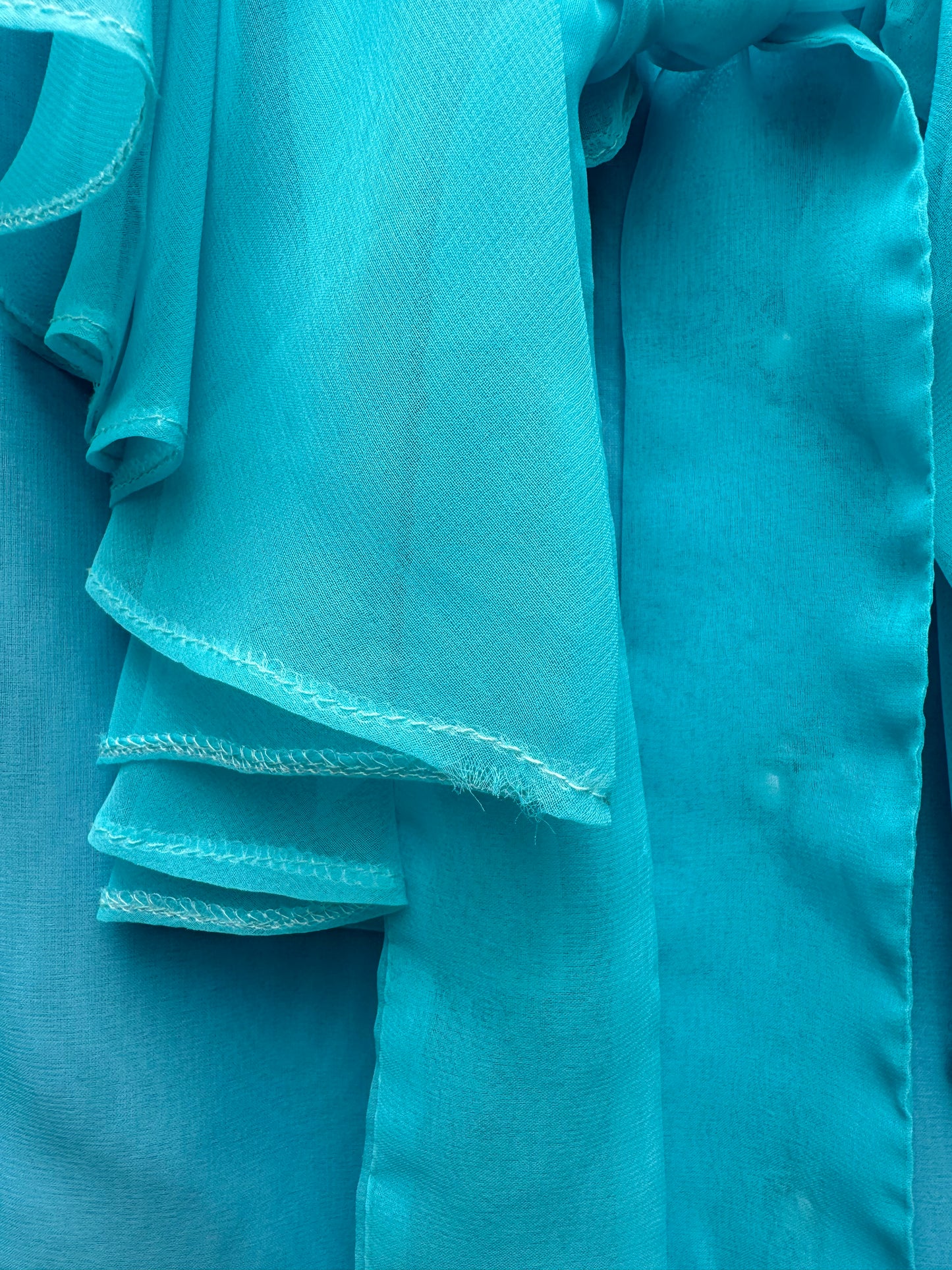 Carol Gets Frilly 70's Aqua Blouse 12