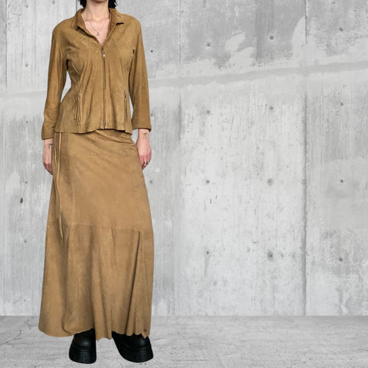 Indiana Suede Skirt Set Size 10 - 12