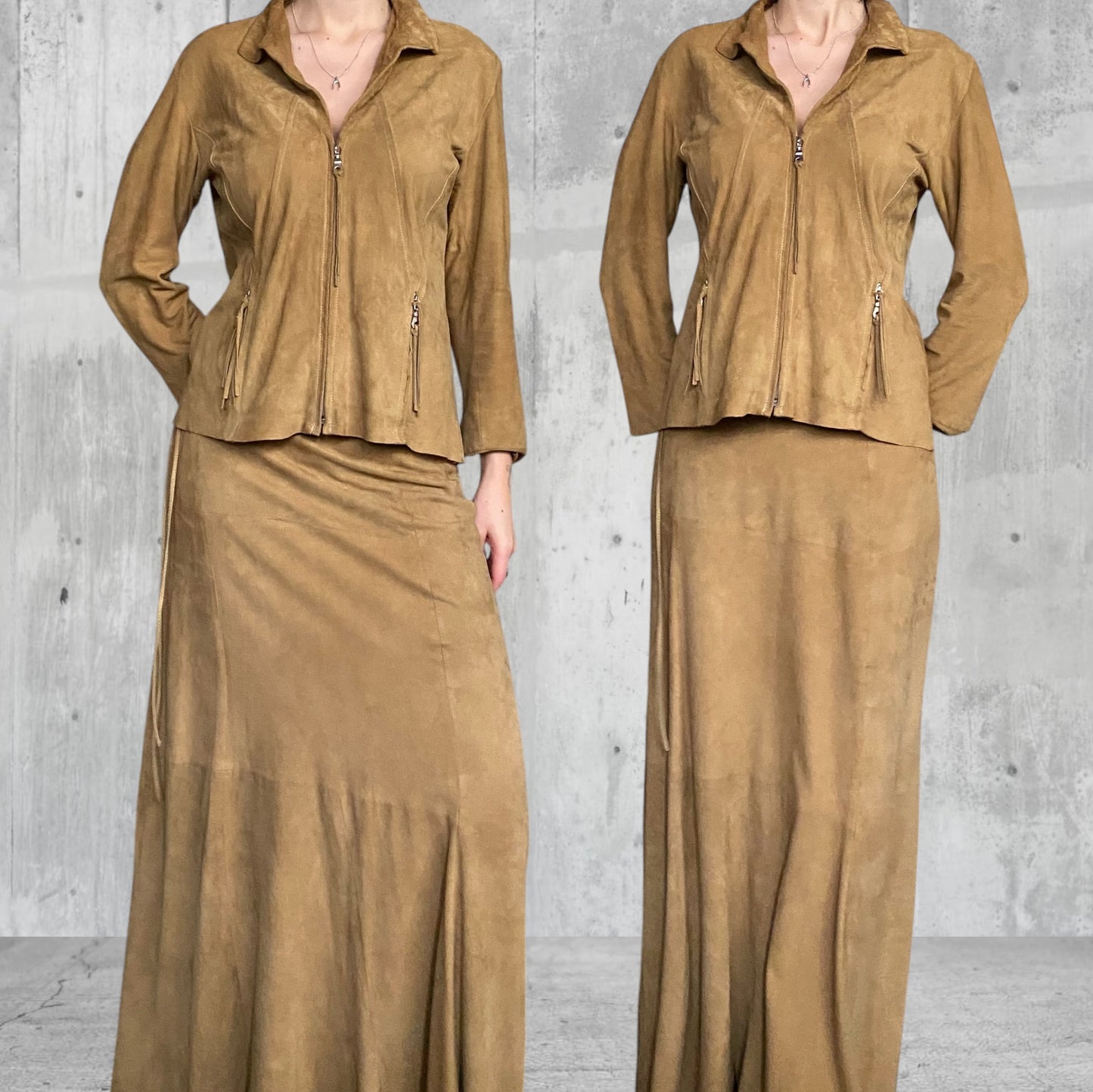 Indiana Suede Skirt Set Size 10 - 12