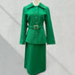 House of Carol Green Skirt Suit Size  10