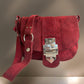 70’s Red Suede Bag