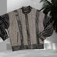 Robina Leather & Wool Bomber Jacket Size M