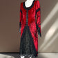 Red Velvet 80’s Whimsy Rose Dress Size 12
