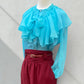Carol Gets Frilly 70's Aqua Blouse 12
