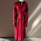Red Velvet 80’s Whimsy Rose Dress Size 12