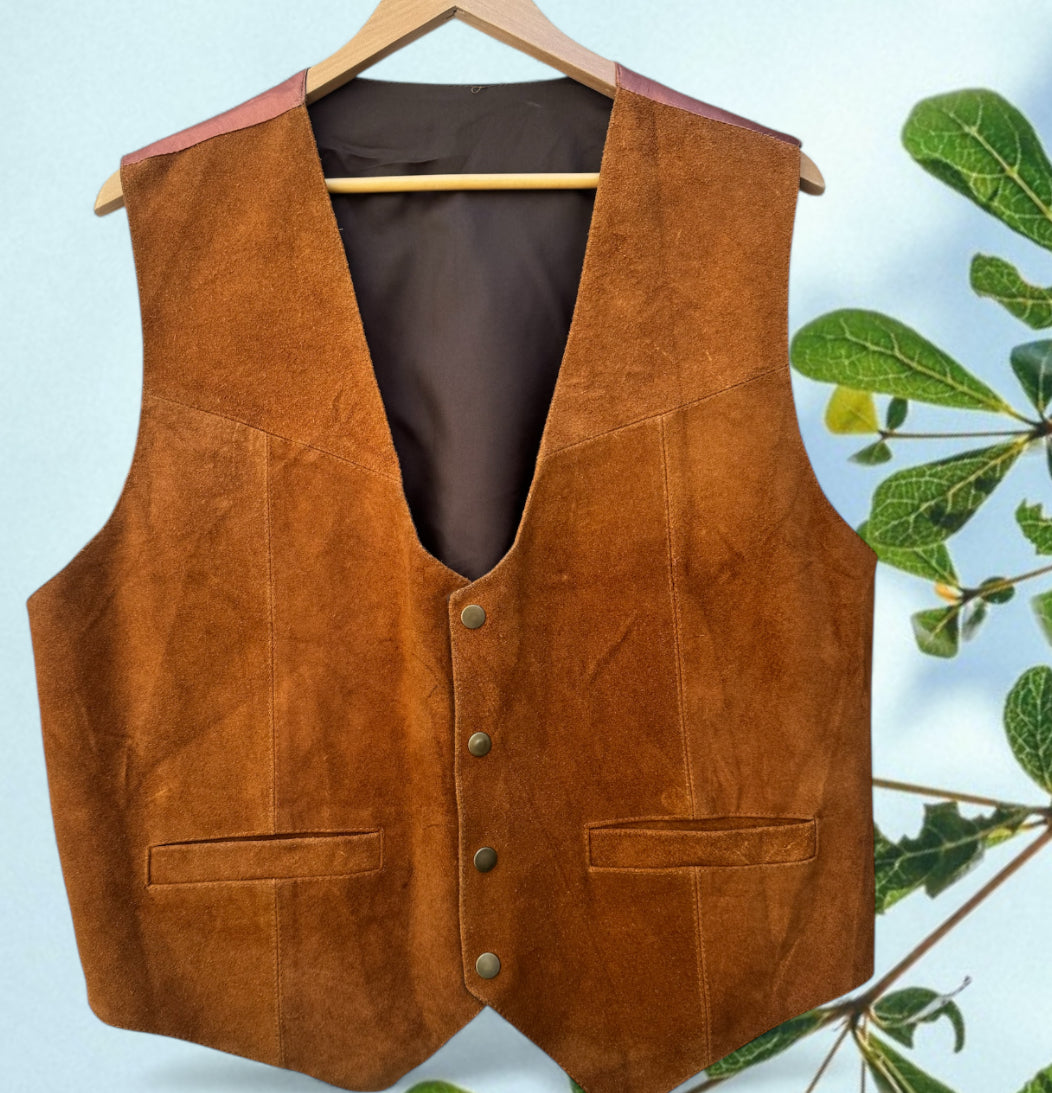 Chase Suede Western Vest Size L