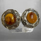 Amber 80’s Earrings