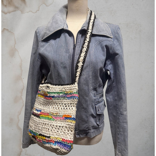 Rainbow Crochet bag Size M