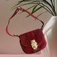 70’s Red Suede Bag