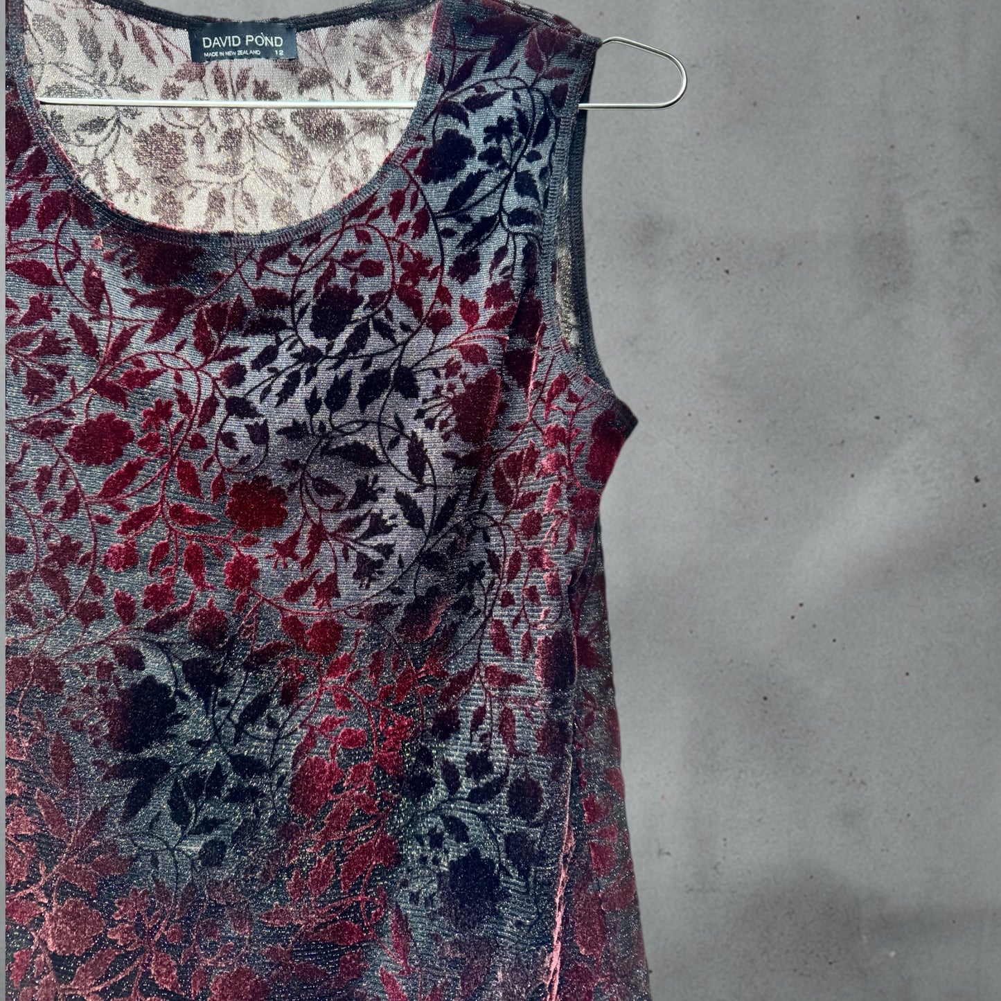 Frankie Velvet Top Size  12