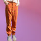 Quell Orange Plaid Pants Size 10-12