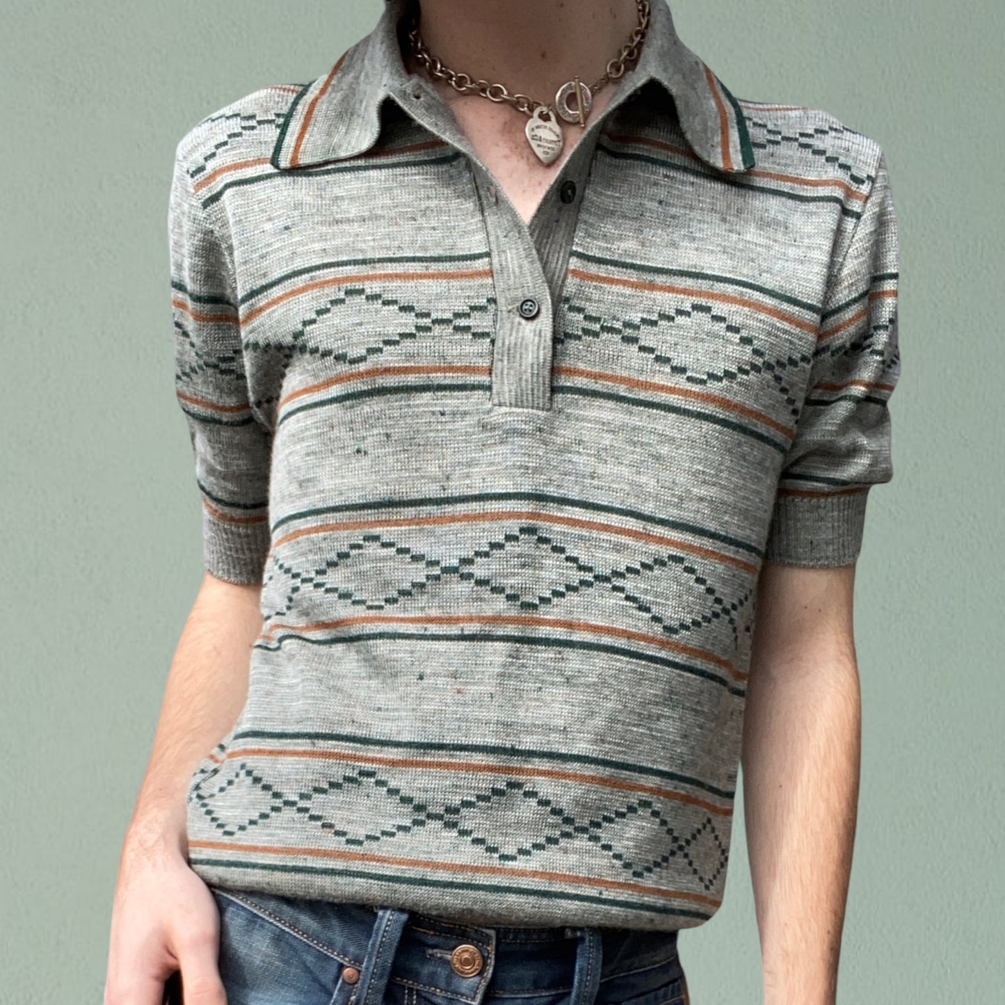 Wynter Knit Polo Shirt Size Small